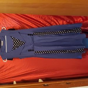 Blue polkadot dress NWOT